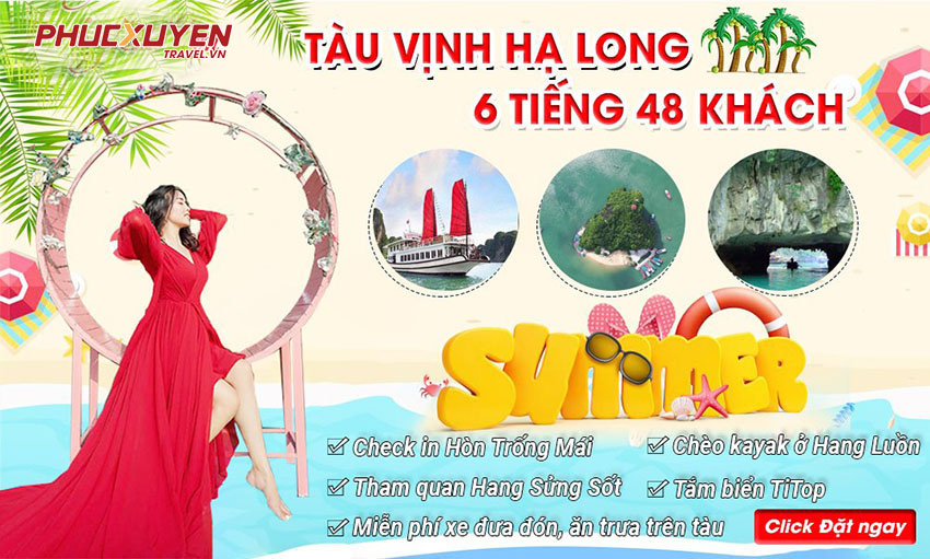 Tàu tham quan Vịnh Hạ Long trong 6 giờ, tuyến 2